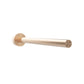 Wine bottle rail with cylindrical bar and round wall mount, matte gold finish