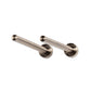 Wine bottle rail wall mount with two cylindrical arms in milled aluminum finish
