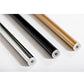 Metal wine rack support rods with threaded ends on white felt