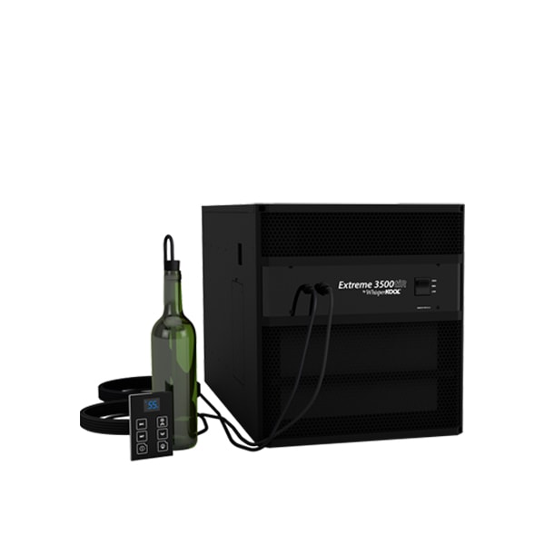Through-wall cooling unit with remote sensor probe and coiled connection cables