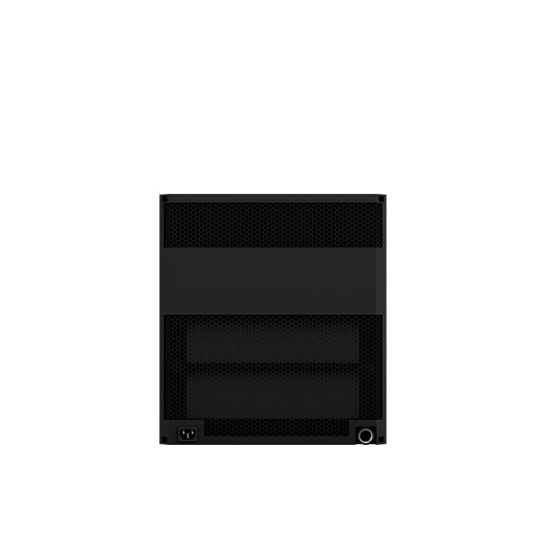 WhisperKOOL through-wall cooling system, front panel view with ports and controls