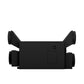 Black fully-ducted wine cellar cooling unit with side duct ports and front control panel