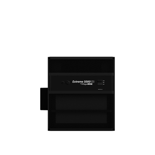 Wine cellar through-wall cooling system, black vented unit with control display
