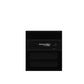 Wine cellar through-wall cooling system, black vented unit front with control display