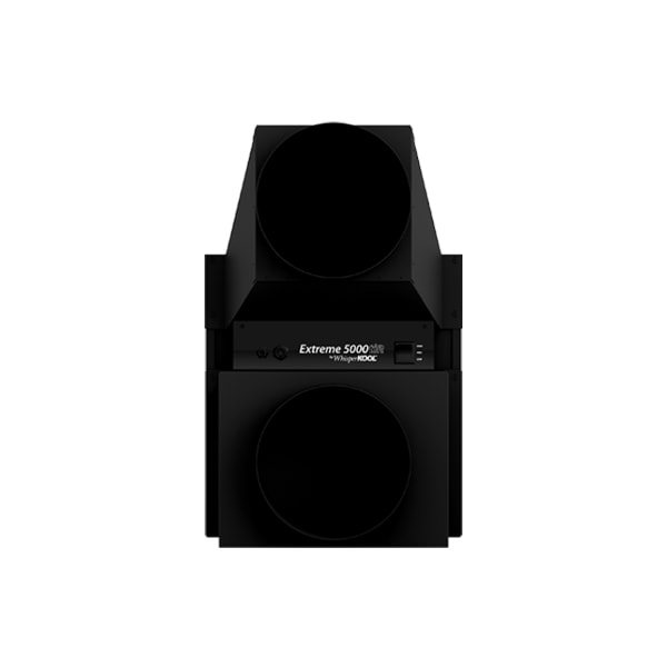 WhisperKOOL Extreme 5000 ducted wine cellar cooling system front view with two fan ducts