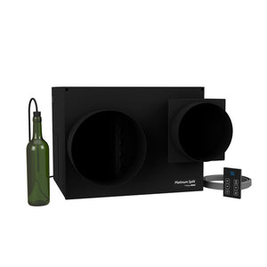 Ducted wine cellar cooling unit with two ports and small digital control panel