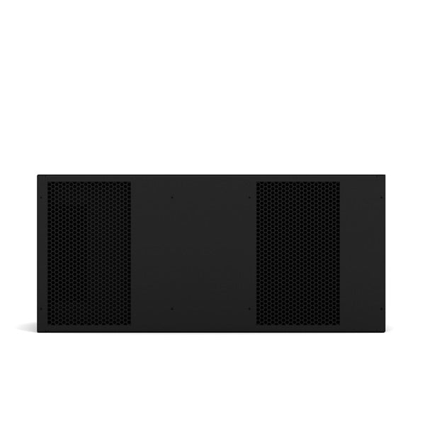 Ceiling mount split ductless cooling unit with two front mesh grilles