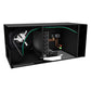 Mini ceiling mount split unit with open chassis showing internal components and wiring