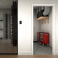 Wine cellar cooling unit with black ducted cabinet and small digital control display