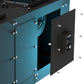 Ducted cooling system side panel with mounting bolts and attached access plate