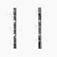 Wall-mounted wine rack bracket set with three curved bottle hooks per side