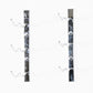 Wall-mount wine rack in shiny chrome finish with three curved bottle pegs