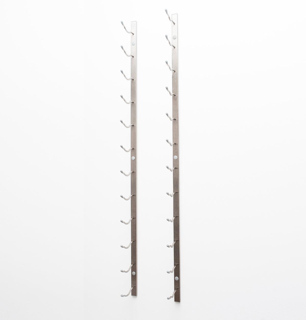 4FT wall wine rack mounting rails with metal hooks