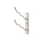 Wall-mounted wine rack bracket with curved metal bottle holder arms