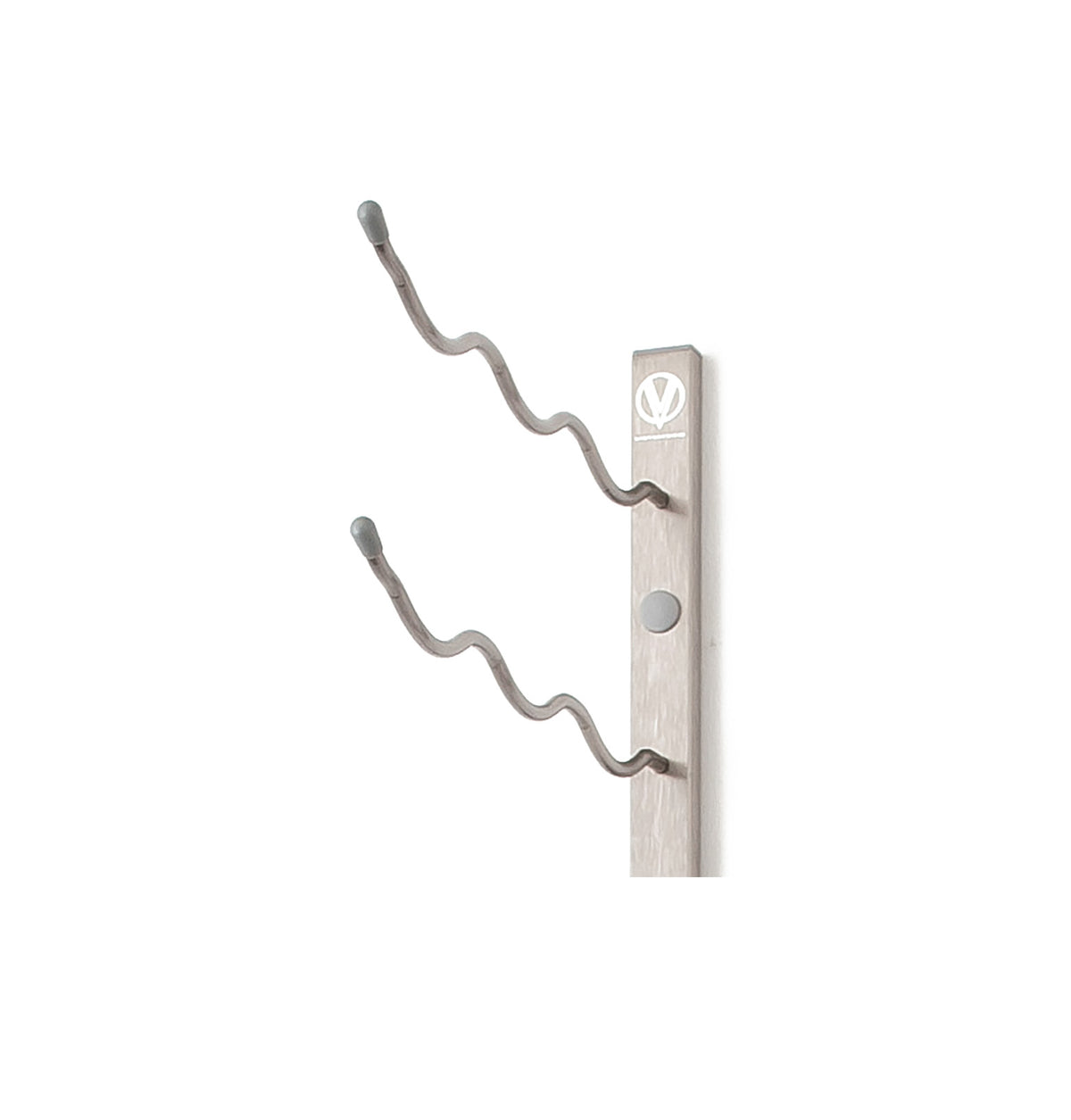 Wall-mounted wine rack bracket with curved metal bottle holder arms