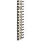 5-ft vertical wall wine rack with matte black bottle slots and wine bottles displayed