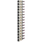 5-ft wall wine rack with matte black frame and individual bottle cradles, with bottles