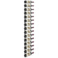 5-ft vertical wine rack with matte black holders, supporting a row of wine bottles
