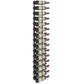 5-ft wall wine rack featuring matte black bottle rests and a line of wine bottles
