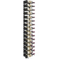 5-ft wall-mounted wine rack with matte black holders, displaying wine bottles