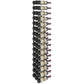 5-ft wall-mounted wine rack with black metal bottle holders, holds multiple bottles