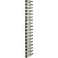 6-foot wall wine rack with matte black metal frame and front wine bottle holders