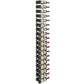 6-foot wall wine rack with matte black frame and side perspective of wine bottle slots