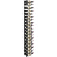 6-foot wall wine rack with matte black metal backing, showing depth of bottle holders