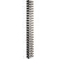 Long wall wine rack with dark frame holding multiple rows of bottles