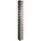 Wall wine rack with dark frame and tightly packed horizontal bottle holders