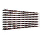 4 ft wine bottle tower rack with golden bronze frame and multiple rows of bottles
