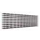 4 ft wine bottle tower rack with chrome frame and multiple rows of bottle slots