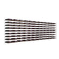 4 ft wine bottle tower rack with black frame and multiple rows of wine bottles