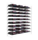 4 ft Evolution Series wine tower with clear side panels and rows of wine bottles