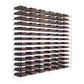 6 ft wine tower display rack with black supports and rows of bottles