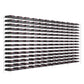 6 ft wine tower wine rack long side view with black rails and bottle rows