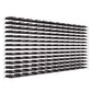 6 ft wine tower rack with black rails and tightly spaced bottle rows