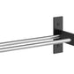 1-column wine wall rack with silver-toned bars and matte black mounting bracket