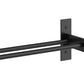 1-column wine wall rack with matte black metal frame and three parallel bottle bars