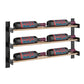 Bronze 2-column wine rack wall with three rows and bottle holding cradles