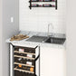 Built-in wine cabinet with two-column racks and multiple bottle slots