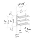 Evolution wine wall 15-inch wall-mount bottle rack with three tier shelves and brackets