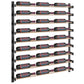 45-inch wine bottle wall rack holding multiple bottles on horizontal metal rails