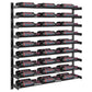 45-inch wine bottle wall rack holding bottles across stacked horizontal shelves