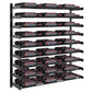 Wine bottle wall rack, 45-inch, with multiple bottles on horizontal bars and brackets