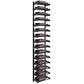Single-column wine bottle rack front view with matte black curved supports