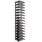 Single-column wall wine bottle rack with matte black metal curved bottle holders