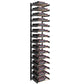 Matte black single-column wine rack with multiple curved bottle holders