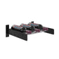 Wine bottle cork ledge rack with black mounting bracket and multiple bottle slots