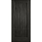 Square-top solid wood wine cellar door, dark finish with vertical plank panels and frame.